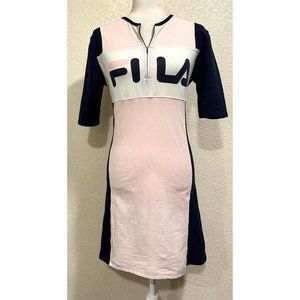 Fila Vintage 90s Pink/Navy Blue Bodycon Sporty Dress
